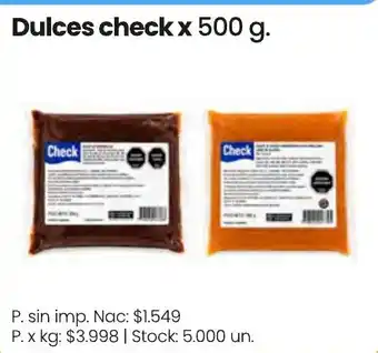 Check dulces check