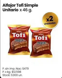 Changomas Alfajor Tofi Simple oferta