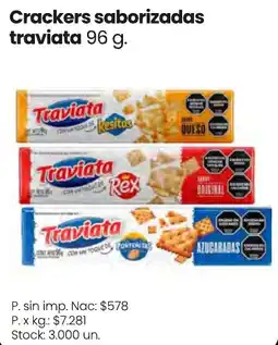 Changomas Traviata crackers saborizadas oferta
