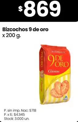 Changomas Bizcochos 9 de oro oferta