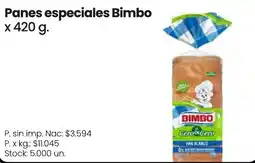 Changomas Bimbo panes especiales oferta