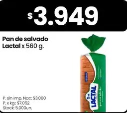 Changomas Lactal pan de salvado oferta