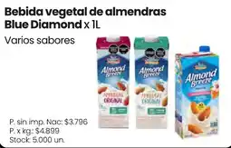 Changomas Blue diamond bebida vegetal de almendras oferta