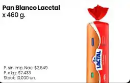 Changomas Lactal pan blanco oferta