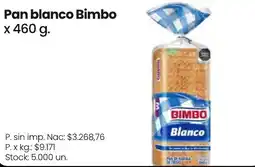 Changomas Bimbo pan blanco oferta