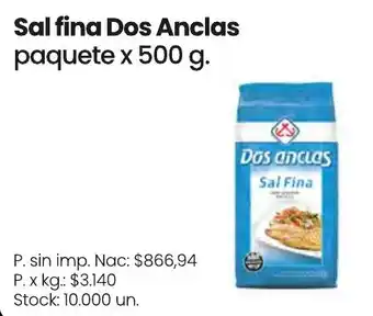 Dos anclas sal fina