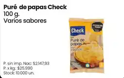Changomas Check puré de papas varios sabores oferta