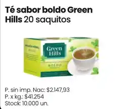 Changomas Green Hills té sabor boldo oferta