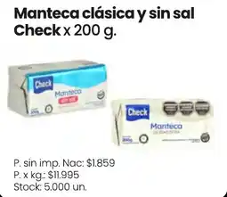 Changomas Check manteca clásica y sin sal oferta