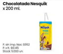 Changomas Nesquik chocolatada oferta