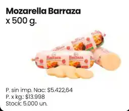 Changomas Barraza mozzarella oferta