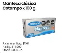 Changomas Cotampo manteca clasica oferta