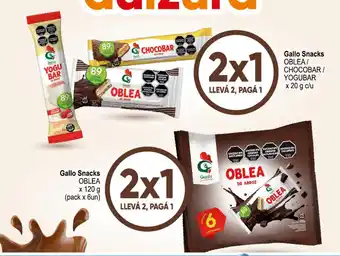 Gallo Snacks Oblea / Chocobar / Yogubar