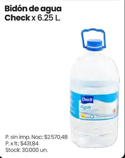 Changomas Check bidón de agua oferta