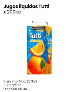 Changomas Tutti jugos líquidos oferta