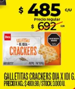 Supermercados DIA Dvo galletitas de aza crackers oferta