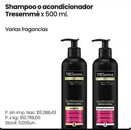 Changomas Tresemmé shampoo o acondicionador oferta