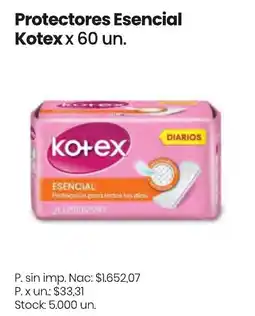 Changomas Kotex protectores esencial oferta
