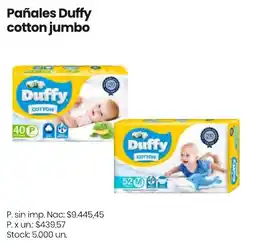 Changomas Duffy pañales cotton jumbo oferta