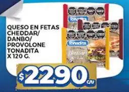 Supermercados DIA Tonadita queso en fetas cheddar/ danbo/ provolone oferta