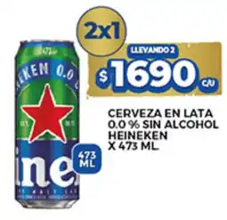 Supermercados DIA Heineken cerveza en lata 0.0 % sin alcohol oferta