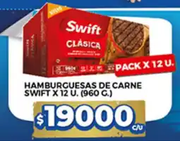 Supermercados DIA Swift hamburguesas de carne oferta