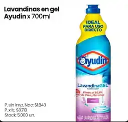 Changomas Ayudin lavandinas en gel oferta