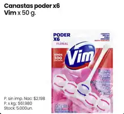 Changomas Vim canastas poder x6 oferta