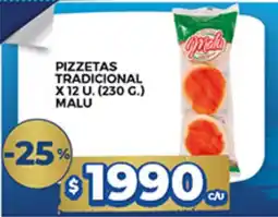 Supermercados DIA Malu pizzetas tradicional oferta