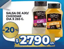 Supermercados DIA Bra salsa de ajo/cheddar oferta