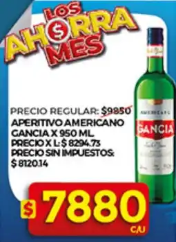 Supermercados DIA Gancia aperitivo americano oferta