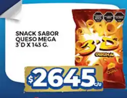 Supermercados DIA 3'd snack sabor queso mega oferta