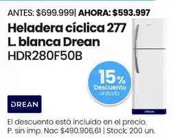 Changomas Drean heladera cíclica oferta