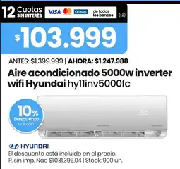 Changomas Hyundai aire acondicionado 5000w inverter wifi oferta