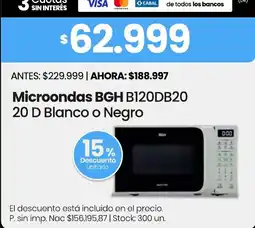 Changomas Bgh microondas b120db20 oferta