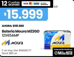 Changomas Moura batería m22gd oferta