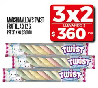 Supermercados DIA Marshmallows twist frutilla oferta