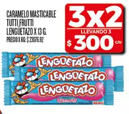 Supermercados DIA Lengüetazo caramelo masticable tutti frutti oferta