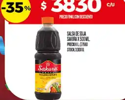 Supermercados DIA Sakura salsa de soja tradicional oferta
