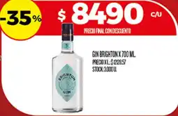 Supermercados DIA Brighton gin oferta