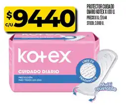 Supermercados DIA Kotex cuidado diario oferta