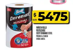 Supermercados DIA Scott paño en rollo reutilizable oferta