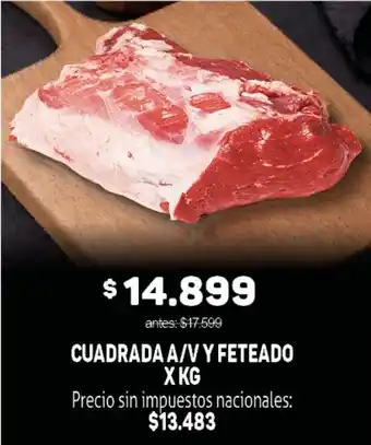 Makro cuadrada a/v y feteado oferta