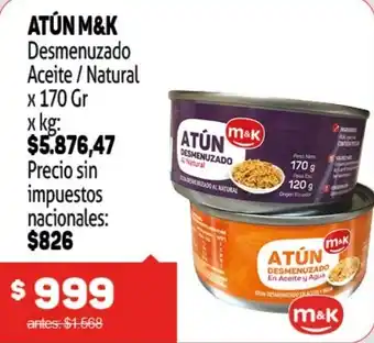 Makro M&K atún desmenuzado oferta