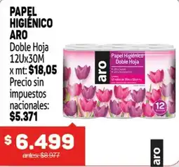 Makro Aro papel higiénico doble hoja oferta