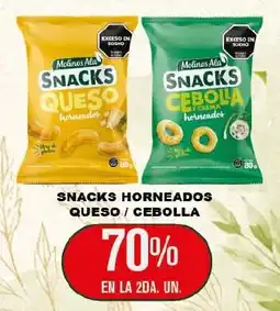 Makro Molinos Alba snacks horneados queso / cebolla oferta