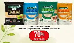 Makro Molinos Ala tostadas de arroz veggie / clásicas / integrales / sin sal oferta