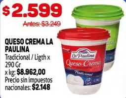 Makro La paulina queso crema tradicional oferta