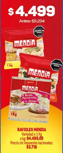 Makro Mendia ravioles oferta