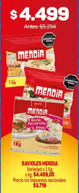 Makro Mendia ravioles oferta